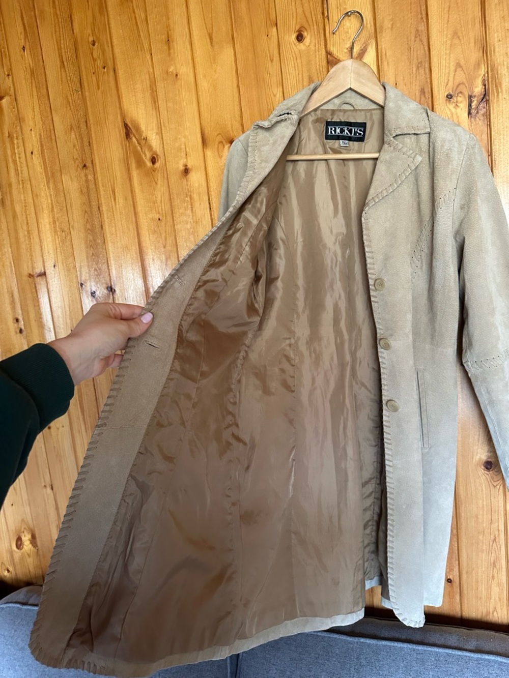 Vintage Genuine Leather Long Coat - Picture 6 of 7